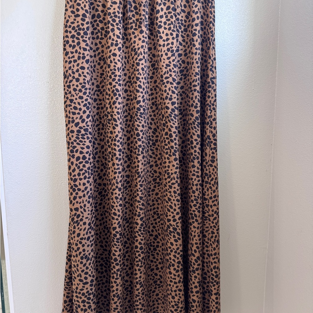 Elegant Animal Print A-Line Skirt